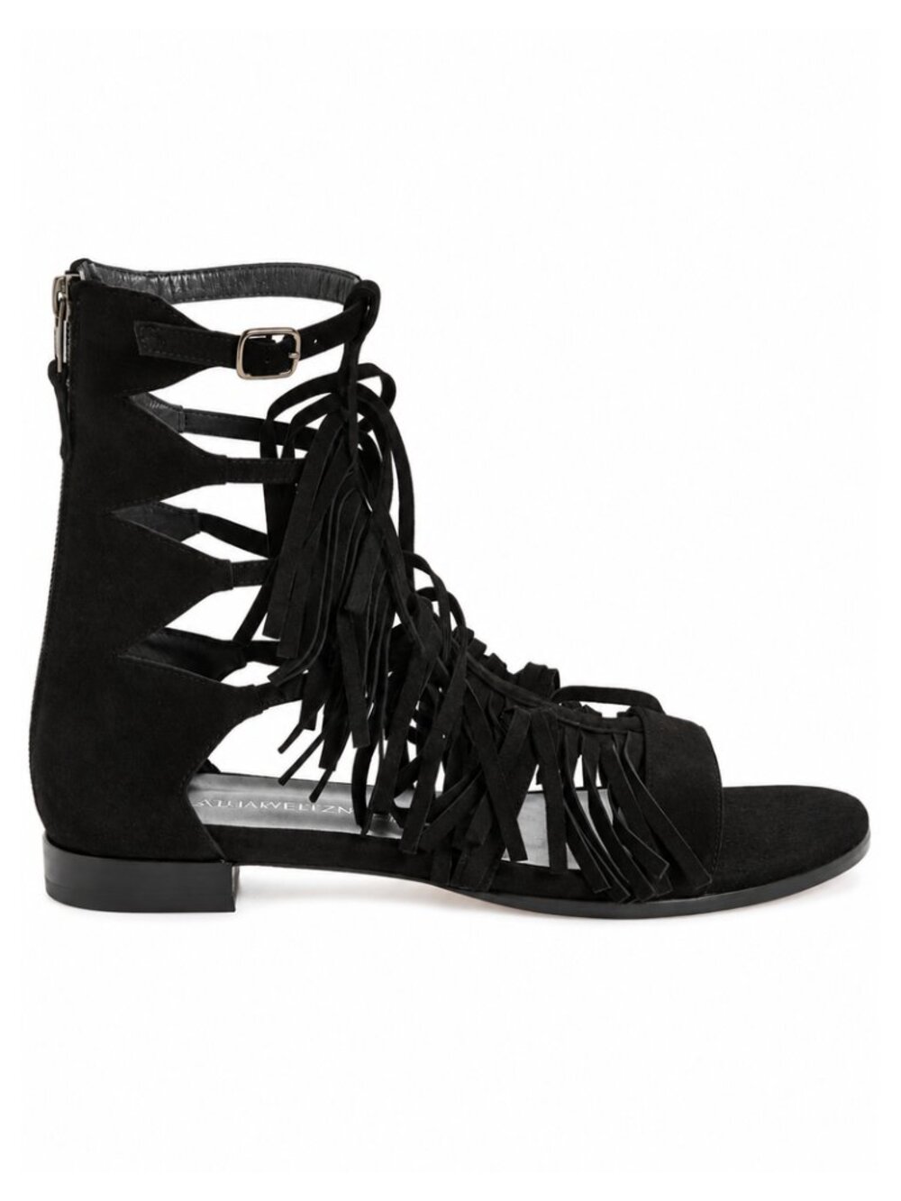 Stuart Weitzman Fringe SIZE 38 Suede Gladiator Sandals